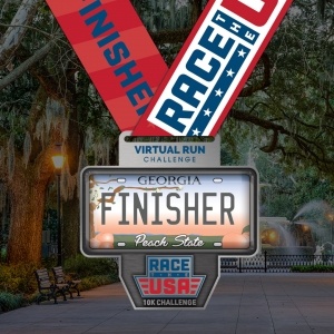 Race the USA Virtual Run 10k Challenge Georgia Finisher Medal