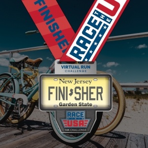 Race the USA New Jersey Virtual Running Challenge Finisher Medal